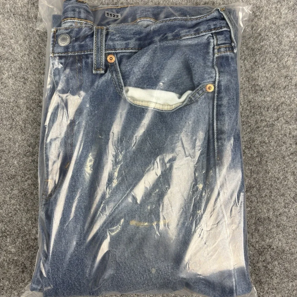 Levi's 505 Jeans‎ Mens 34x34 Straight Leg Medium Wash Work Painters Blue Denim